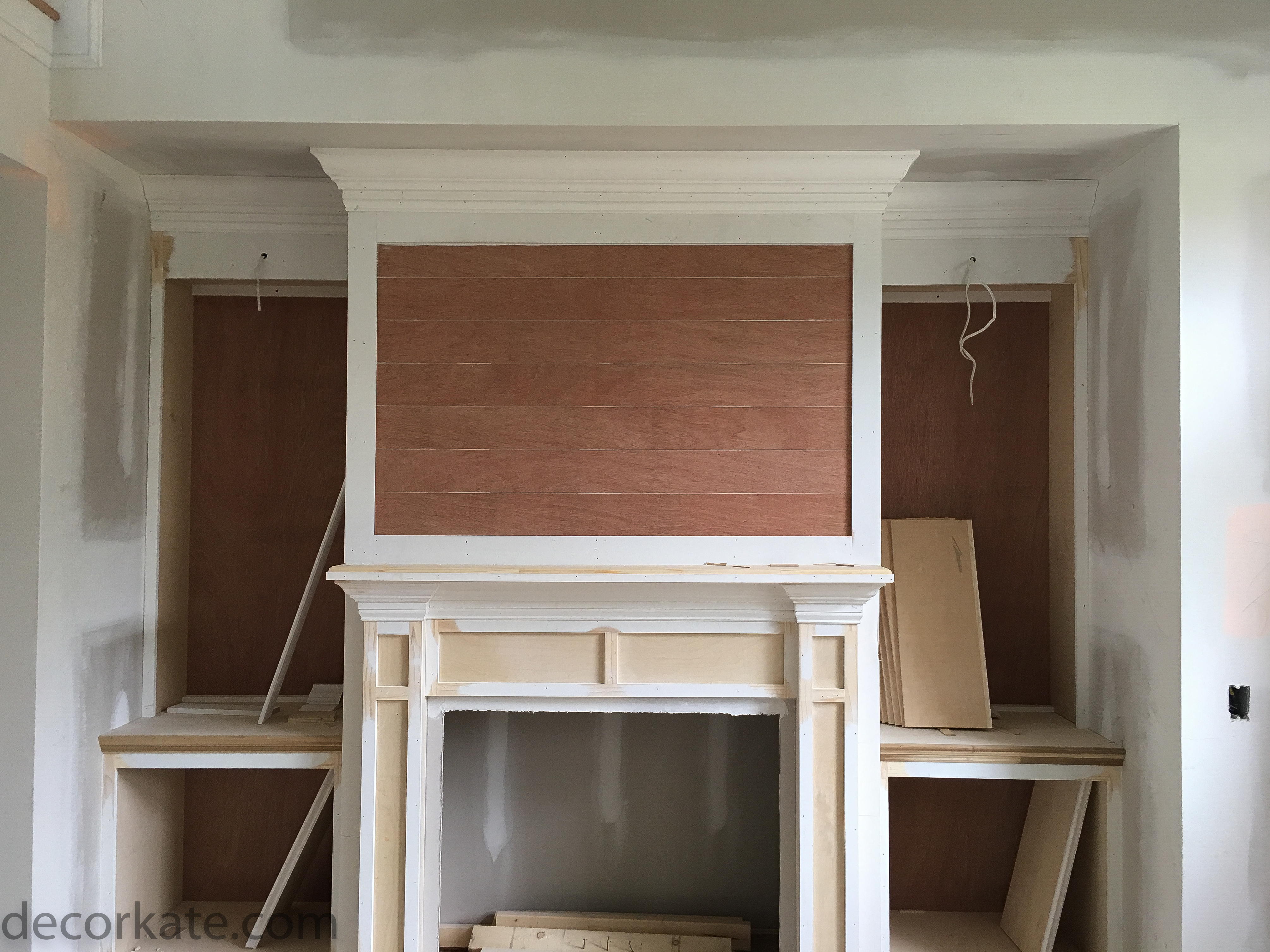 Building a Fireplace with Built-Ins
