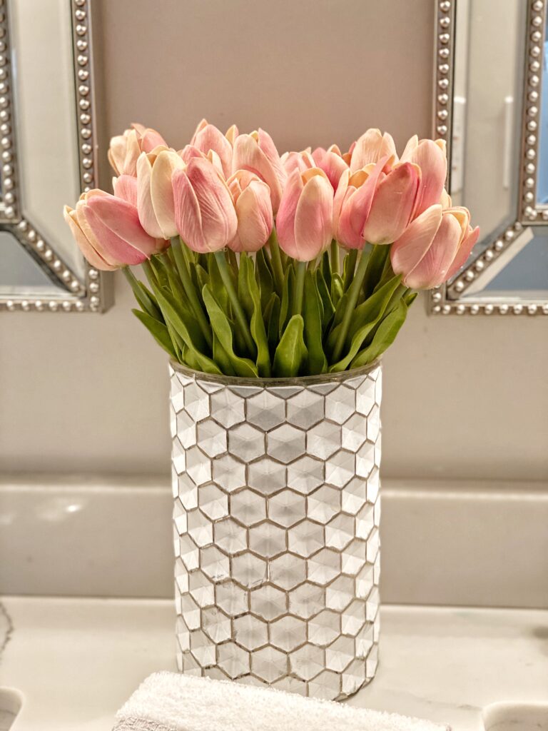 Pink Tulips that look real and a favorite amazon find